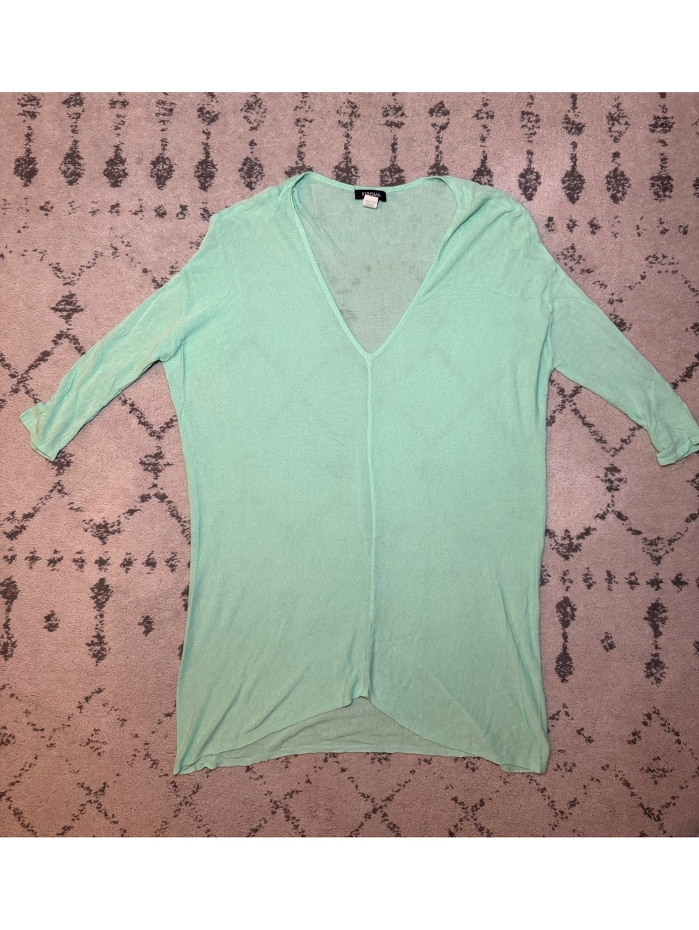 Kerisma Light Green V-Neck Lightweight Sweater S/M